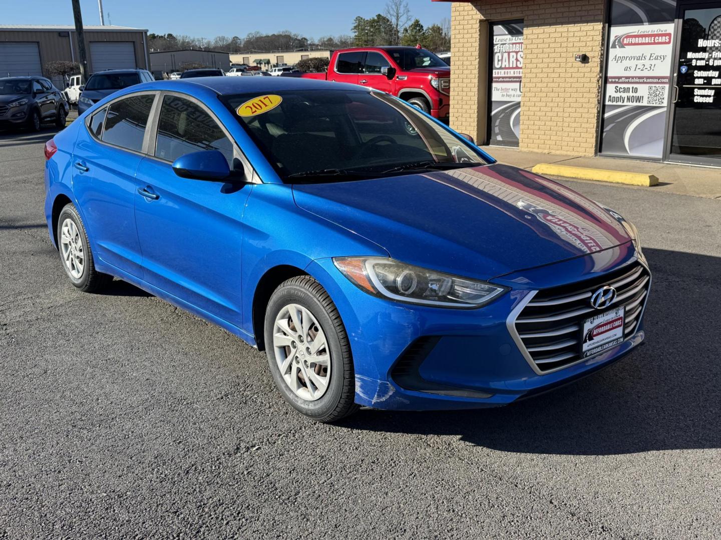 2017 Blue Hyundai Elantra (KMHD74LF7HU) with an 4-Cyl, 2.0 Liter engine, Auto, 6-Spd Shiftronic transmission, located at 8008 Warden Rd, Sherwood, AR, 72120, (501) 801-6100, 34.830078, -92.186684 - Photo#1