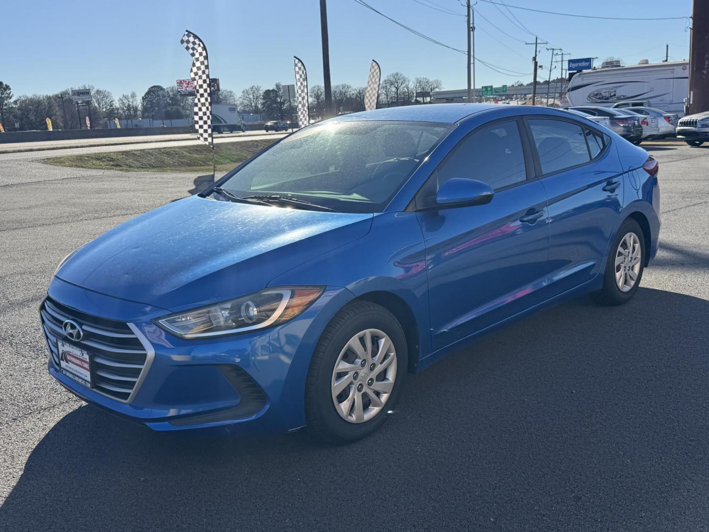 2017 Blue Hyundai Elantra (KMHD74LF7HU) with an 4-Cyl, 2.0 Liter engine, Auto, 6-Spd Shiftronic transmission, located at 8008 Warden Rd, Sherwood, AR, 72120, (501) 801-6100, 34.830078, -92.186684 - Photo#3