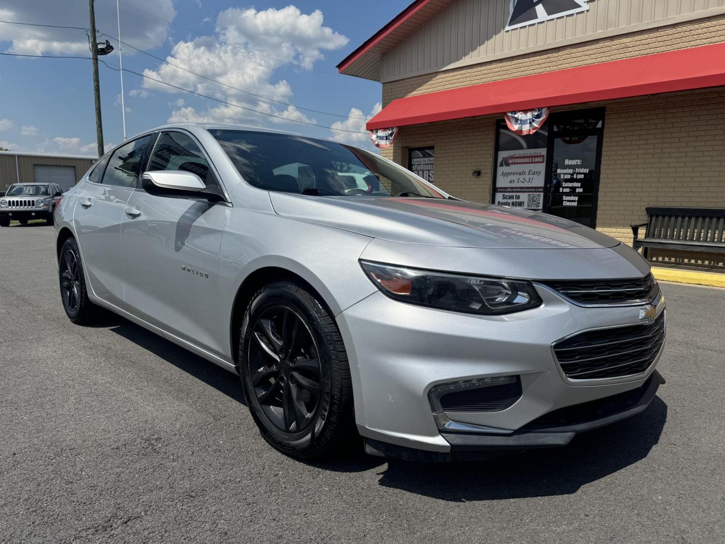 2017 Silver Chevrolet Malibu (1G1ZE5ST6HF) with an 4-Cyl, Turbo, 1.5 Liter engine, Automatic, 6-Spd transmission, located at 8008 Warden Rd, Sherwood, AR, 72120, (501) 801-6100, 34.830078, -92.186684 - Photo#2
