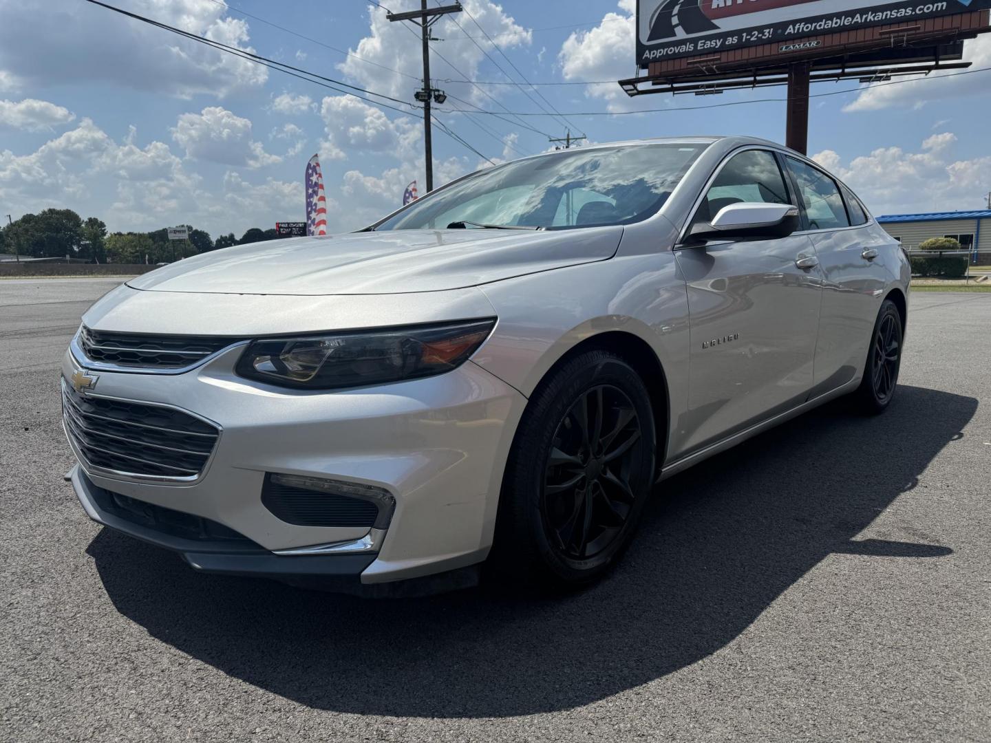 2017 Silver Chevrolet Malibu (1G1ZE5ST6HF) with an 4-Cyl, Turbo, 1.5 Liter engine, Automatic, 6-Spd transmission, located at 8008 Warden Rd, Sherwood, AR, 72120, (501) 801-6100, 34.830078, -92.186684 - Photo#3