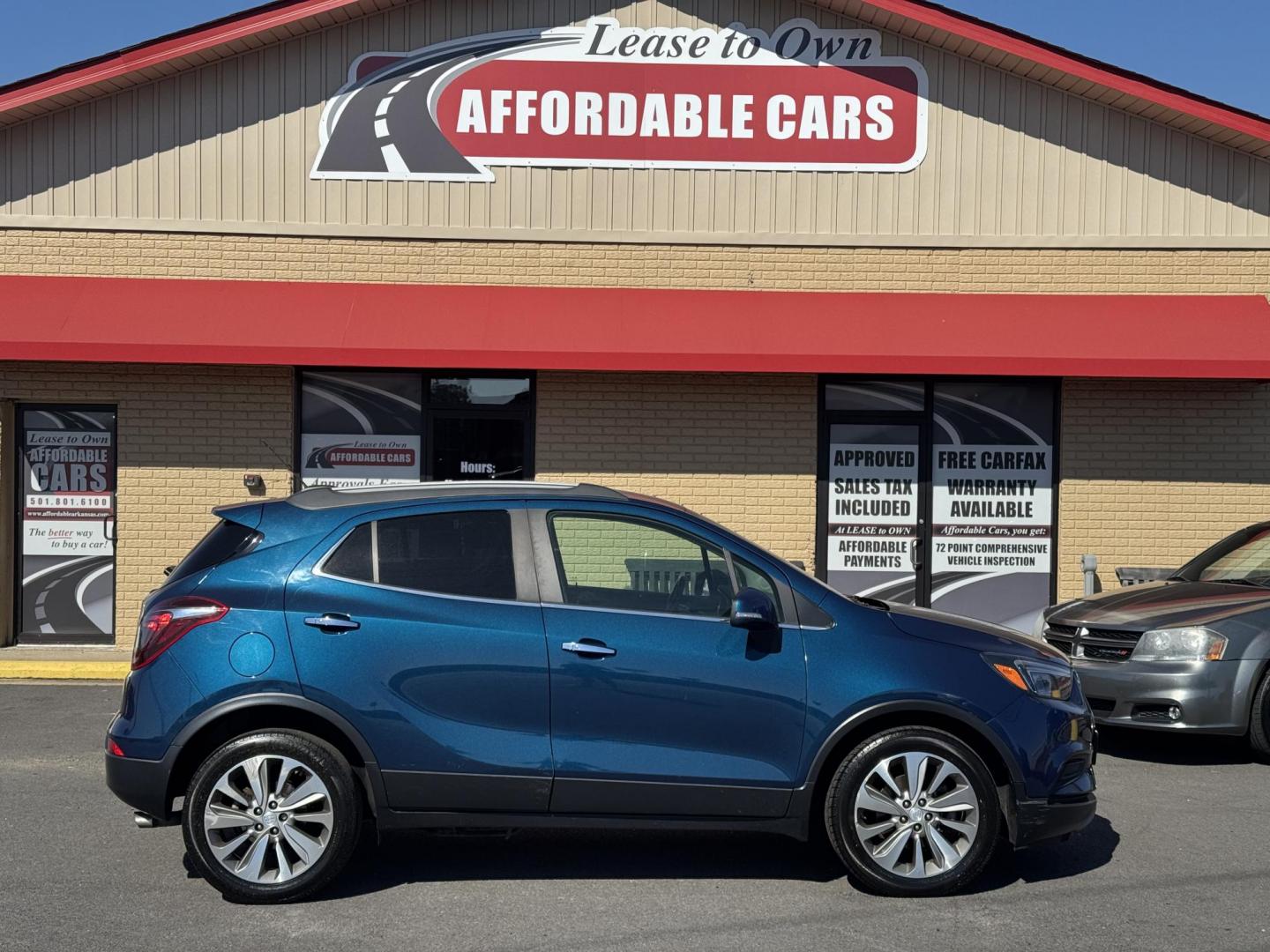 2019 Blue Buick Encore (KL4CJASB7KB) with an 4-Cyl, ECOTEC, Turbo, 1.4 Liter engine, Automatic, 6-Spd w/Overdrive and Shift Control transmission, located at 8008 Warden Rd, Sherwood, AR, 72120, (501) 801-6100, 34.830078, -92.186684 - Photo#0