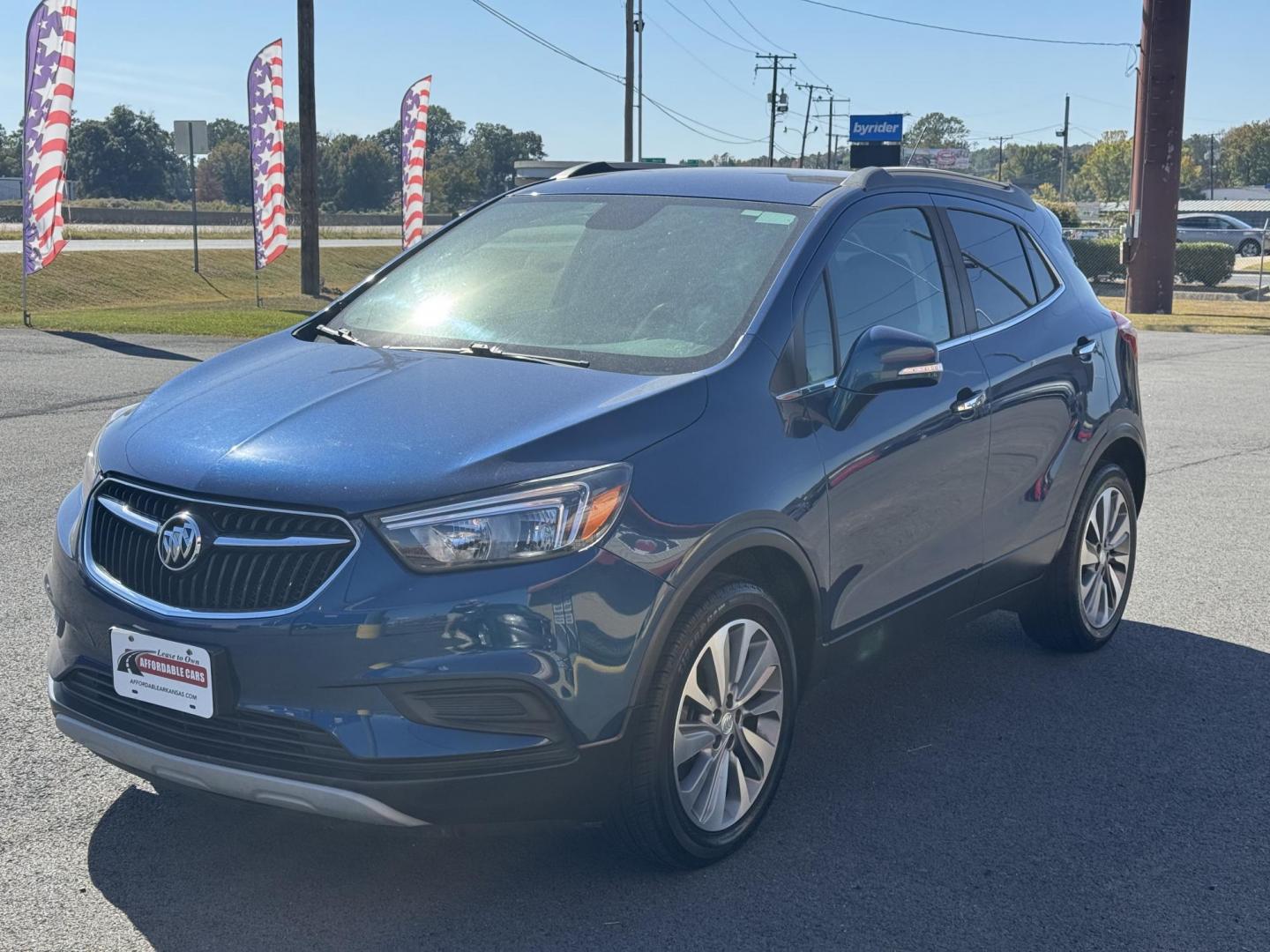 2019 Blue Buick Encore (KL4CJASB7KB) with an 4-Cyl, ECOTEC, Turbo, 1.4 Liter engine, Automatic, 6-Spd w/Overdrive and Shift Control transmission, located at 8008 Warden Rd, Sherwood, AR, 72120, (501) 801-6100, 34.830078, -92.186684 - Photo#3