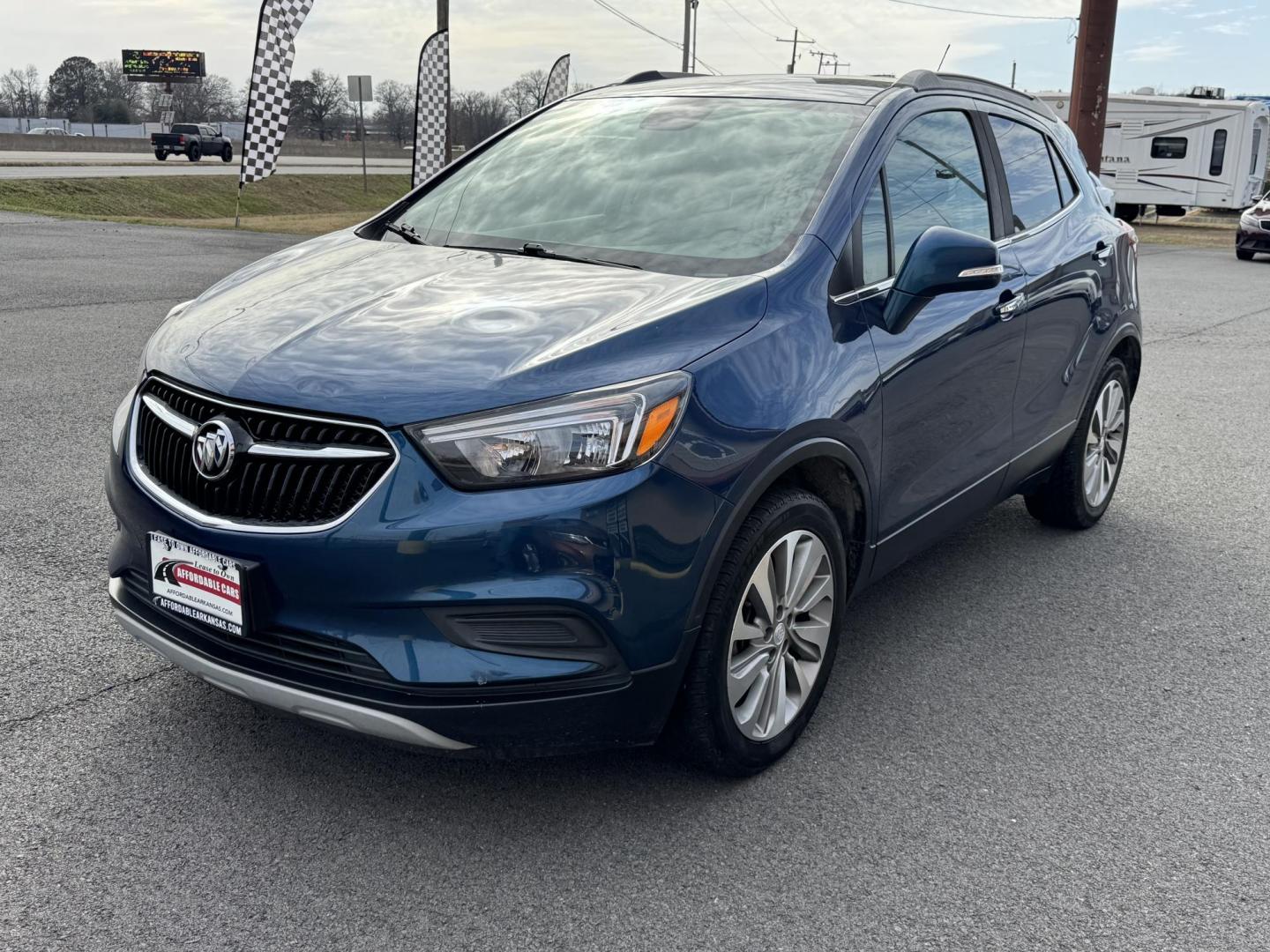 2019 Blue Buick Encore (KL4CJASB7KB) with an 4-Cyl, ECOTEC, Turbo, 1.4 Liter engine, Automatic, 6-Spd w/Overdrive and Shift Control transmission, located at 8008 Warden Rd, Sherwood, AR, 72120, (501) 801-6100, 34.830078, -92.186684 - Photo#3