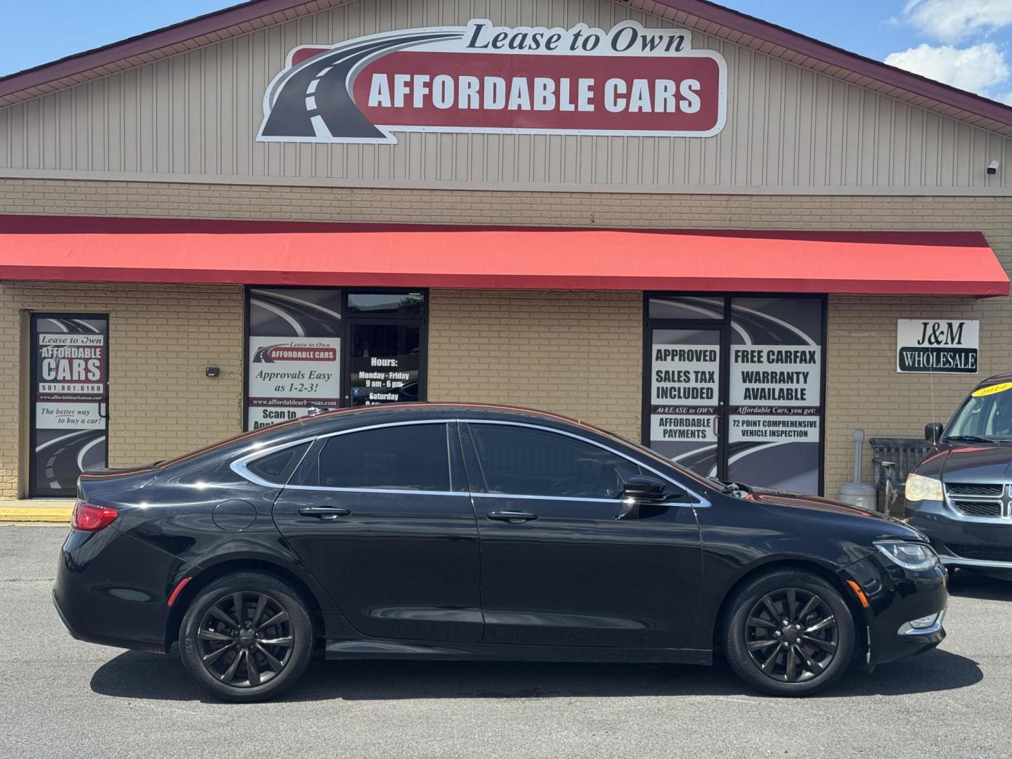 2015 Black Chrysler 200 (1C3CCCCGXFN) with an 4-Cyl, MultiAir PZEV 2.4L engine, Automatic, 9-Spd transmission, located at 8008 Warden Rd, Sherwood, AR, 72120, (501) 801-6100, 34.830078, -92.186684 - Photo#0