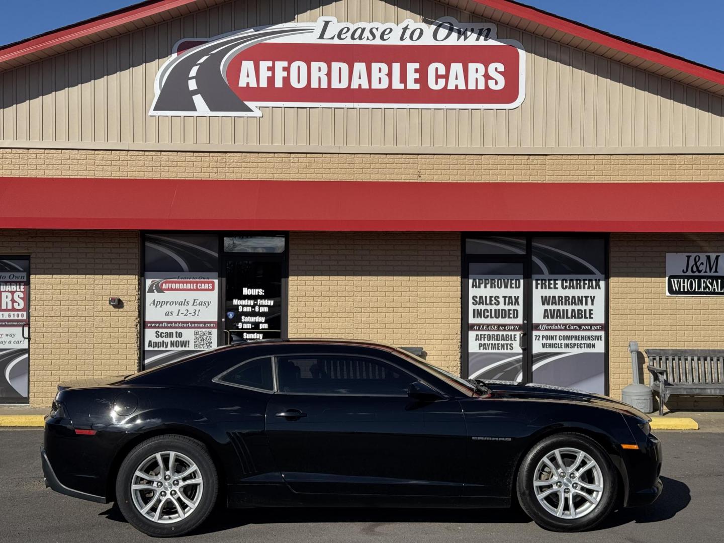 2015 Black Chevrolet Camaro (2G1FB1E36F9) with an V6, 3.6 Liter engine, Auto, 6-Spd w/TAPshift transmission, located at 8008 Warden Rd, Sherwood, AR, 72120, (501) 801-6100, 34.830078, -92.186684 - Photo#0