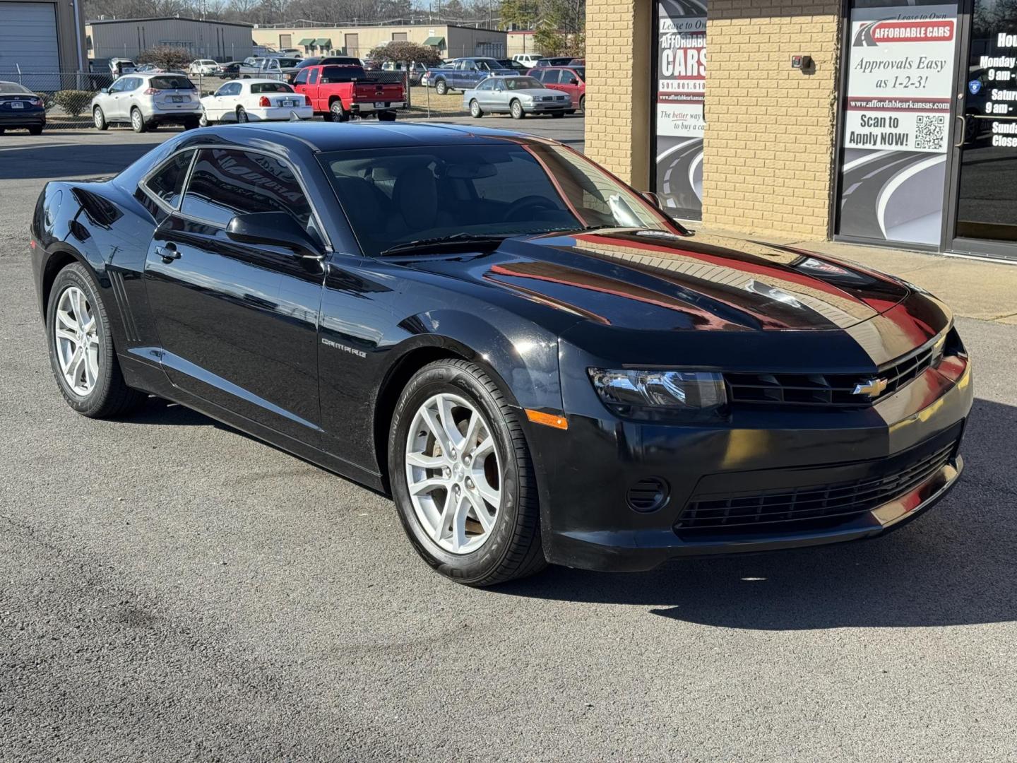 2015 Black Chevrolet Camaro (2G1FB1E36F9) with an V6, 3.6 Liter engine, Auto, 6-Spd w/TAPshift transmission, located at 8008 Warden Rd, Sherwood, AR, 72120, (501) 801-6100, 34.830078, -92.186684 - Photo#1