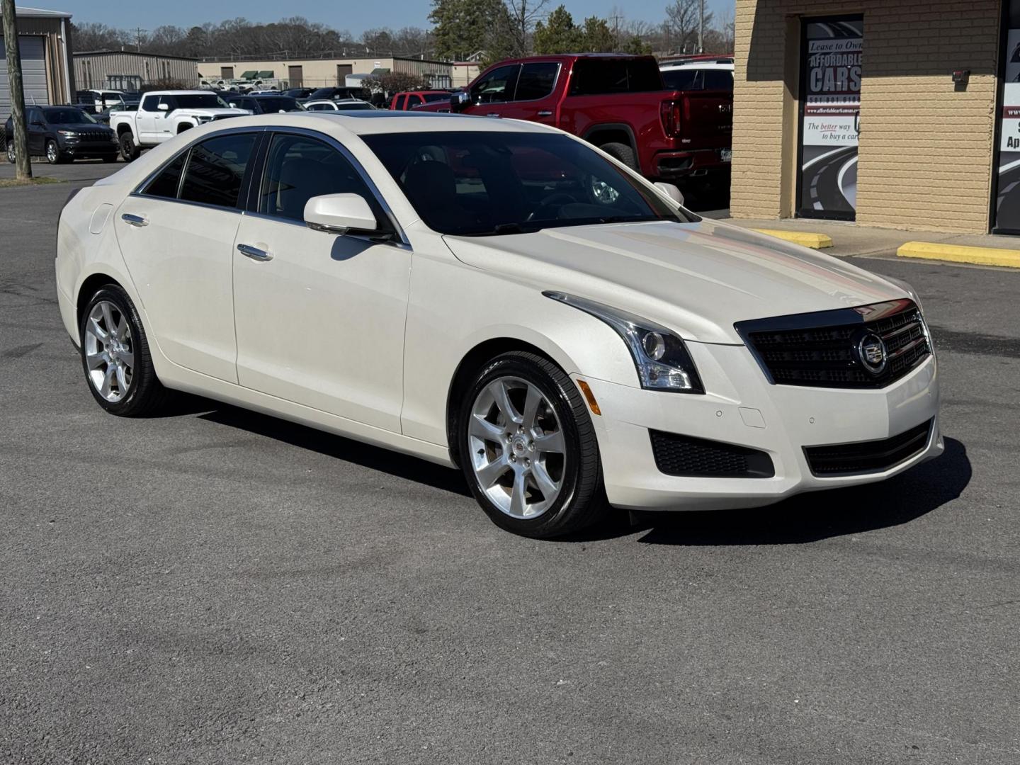 2014 White Cadillac ATS (1G6AB5R31E0) with an V6, Flex Fuel, 3.6 Liter engine, Automatic, 6-Spd transmission, located at 8008 Warden Rd, Sherwood, AR, 72120, (501) 801-6100, 34.830078, -92.186684 - Photo#1