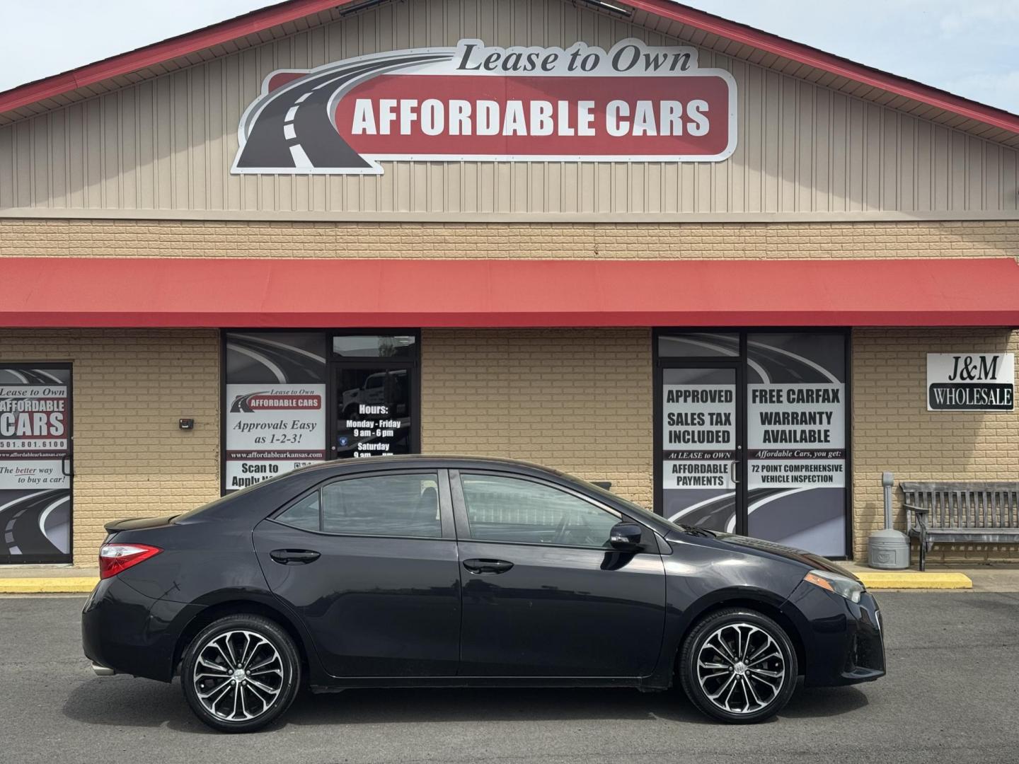 2015 Black Toyota Corolla (2T1BURHEXFC) with an 4-Cyl, 1.8 Liter engine, Auto, CVTi-S Manual transmission, located at 8008 Warden Rd, Sherwood, AR, 72120, (501) 801-6100, 34.830078, -92.186684 - Photo#0