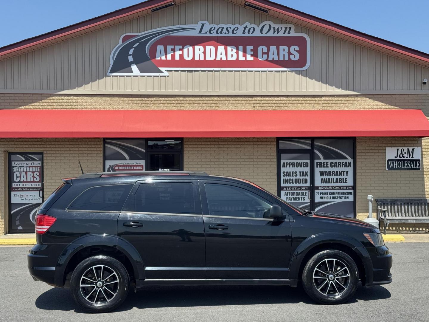 2018 Black Dodge Journey (3C4PDCAB0JT) with an 4-Cyl, 2.4 Liter engine, Automatic, 4-Spd w/AutoStick transmission, located at 8008 Warden Rd, Sherwood, AR, 72120, (501) 801-6100, 34.830078, -92.186684 - Photo#0