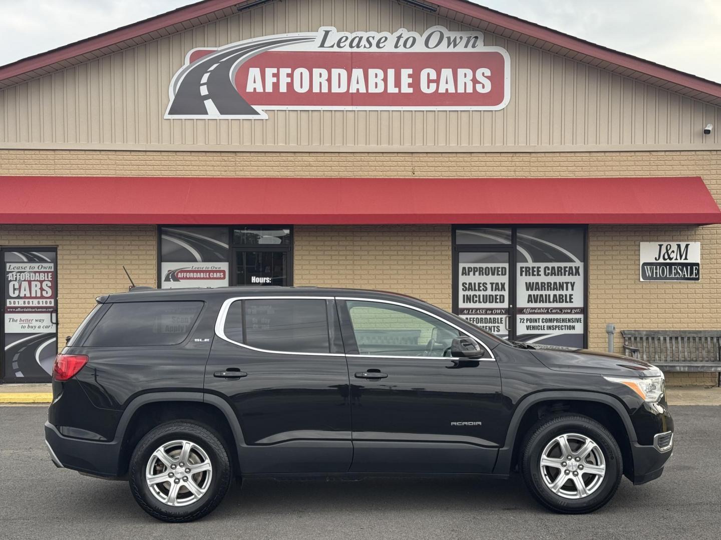 2017 Black GMC Acadia (1GKKNRLA5HZ) with an 4-Cyl, 2.5 Liter engine, Automatic, 6-Spd transmission, located at 8008 Warden Rd, Sherwood, AR, 72120, (501) 801-6100, 34.830078, -92.186684 - Photo#0