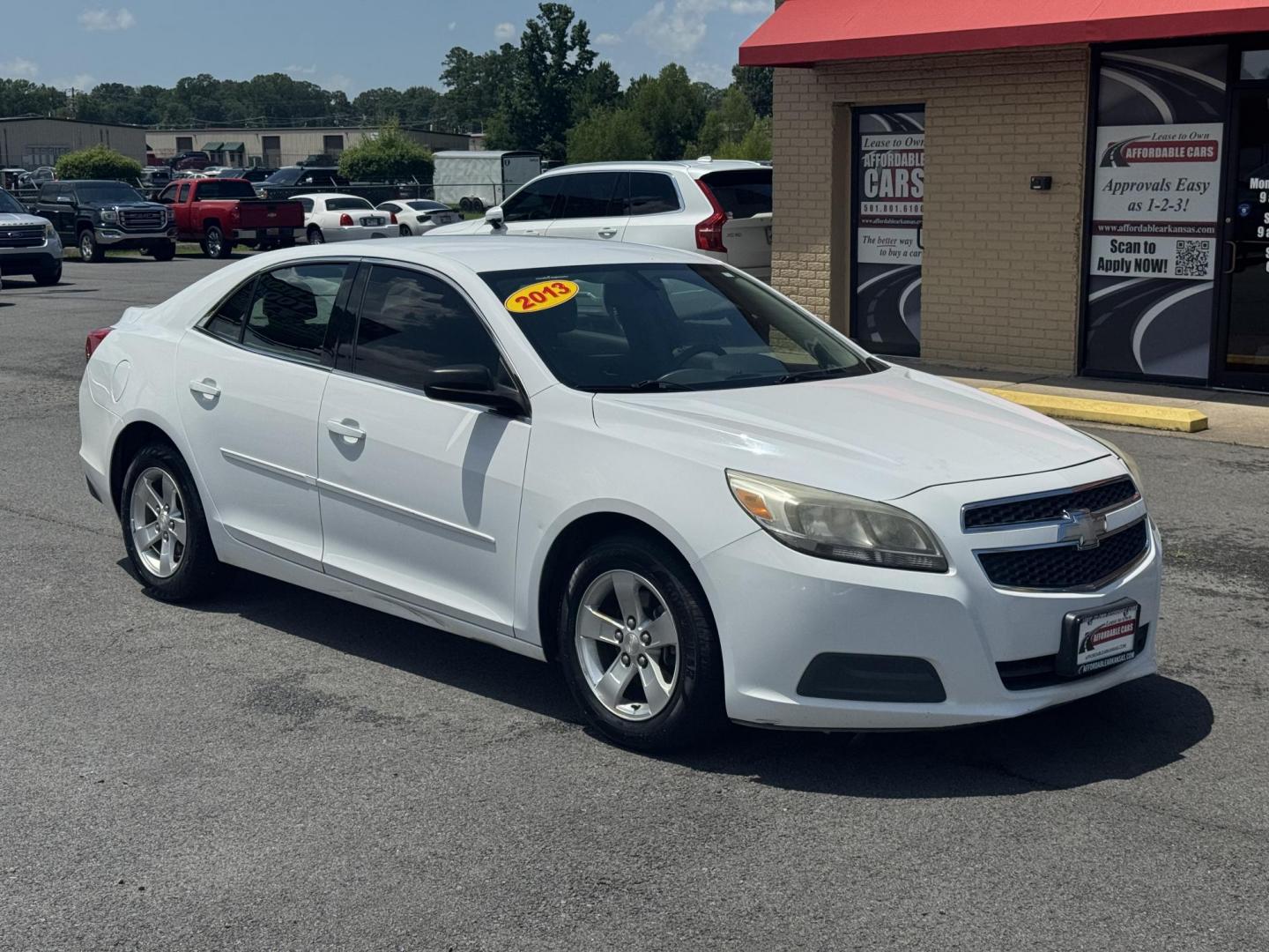 2013 White Chevrolet Malibu (1G11B5SA3DF) with an 4-Cyl, 2.5 Liter engine, Auto, 6-Spd w/OD and Man Md transmission, located at 8008 Warden Rd, Sherwood, AR, 72120, (501) 801-6100, 34.830078, -92.186684 - Photo#1