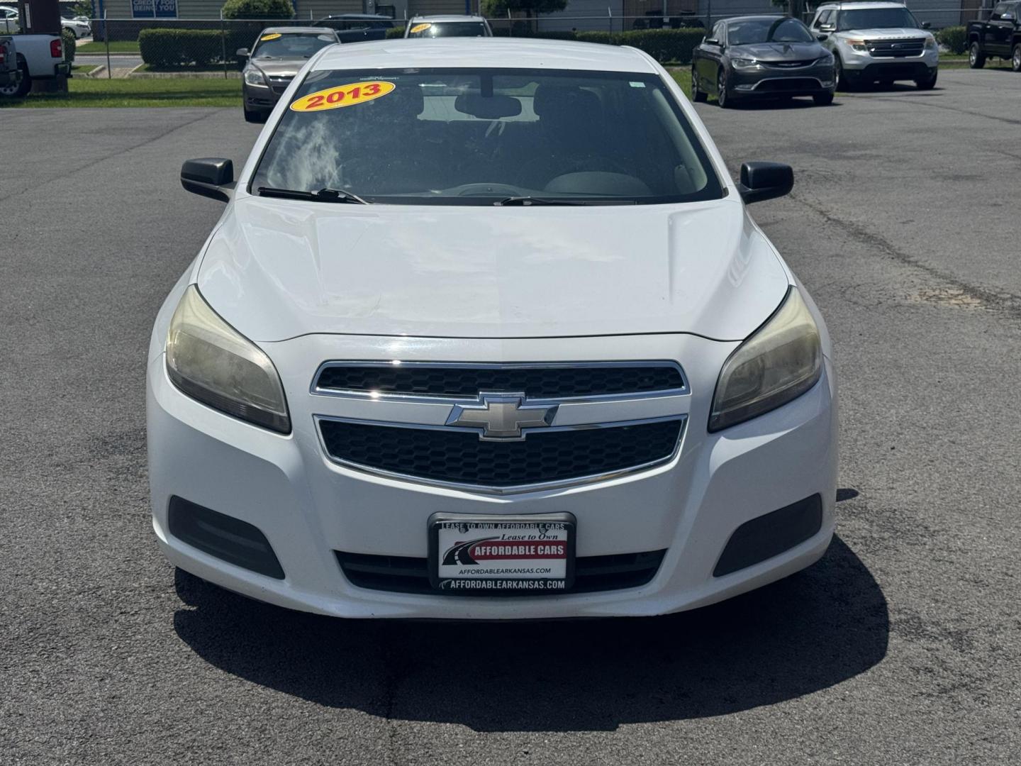 2013 White Chevrolet Malibu (1G11B5SA3DF) with an 4-Cyl, 2.5 Liter engine, Auto, 6-Spd w/OD and Man Md transmission, located at 8008 Warden Rd, Sherwood, AR, 72120, (501) 801-6100, 34.830078, -92.186684 - Photo#2