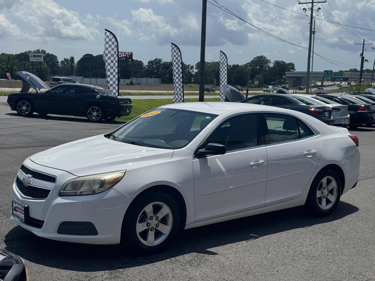 2013 White Chevrolet Malibu (1G11B5SA3DF) with an 4-Cyl, 2.5 Liter engine, Auto, 6-Spd w/OD and Man Md transmission, located at 8008 Warden Rd, Sherwood, AR, 72120, (501) 801-6100, 34.830078, -92.186684 - Photo#3
