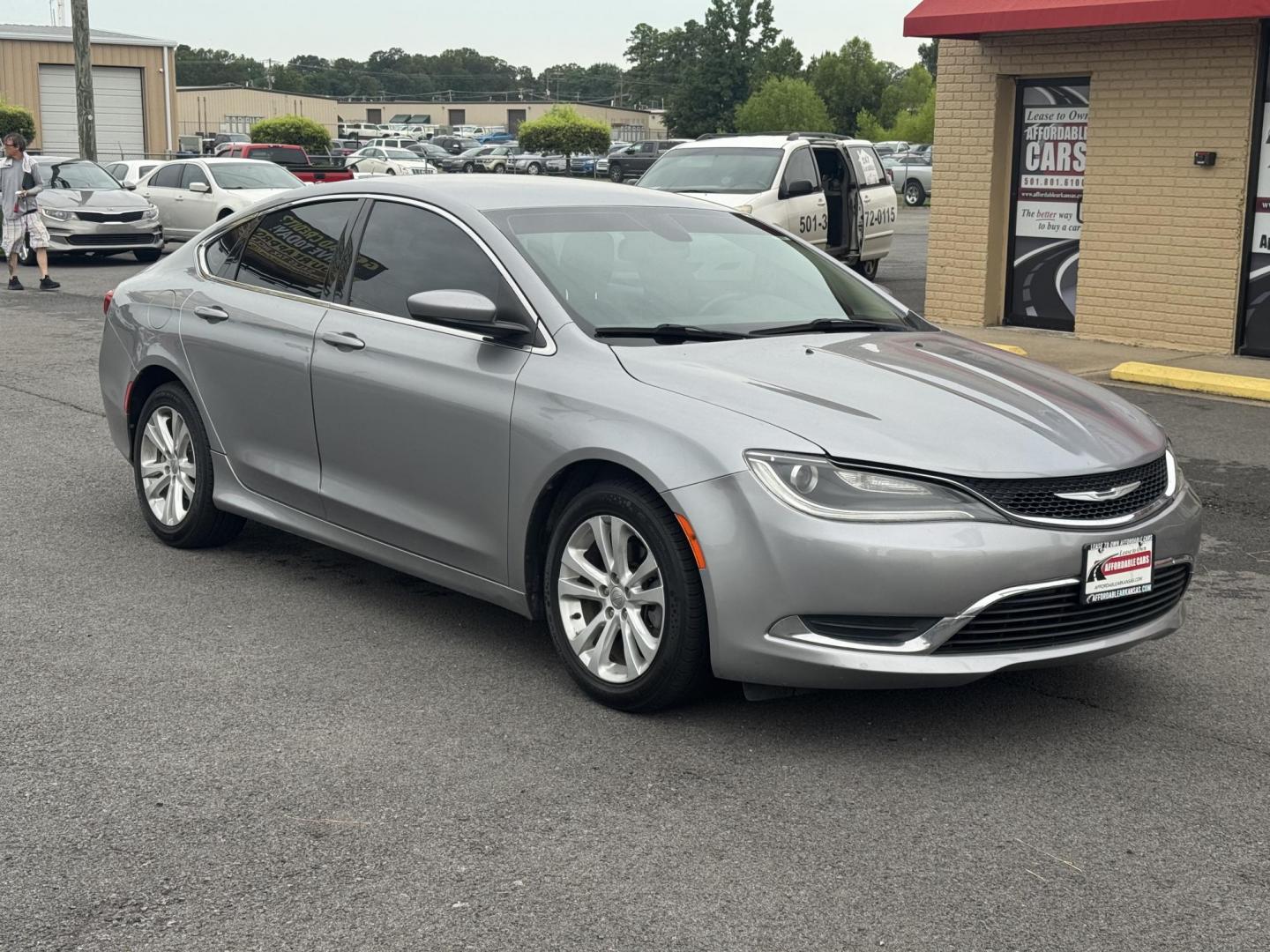 2015 Gray Chrysler 200 (1C3CCCAB7FN) with an 4-Cyl, MultiAir, 2.4L engine, Automatic, 9-Spd transmission, located at 8008 Warden Rd, Sherwood, AR, 72120, (501) 801-6100, 34.830078, -92.186684 - Photo#1