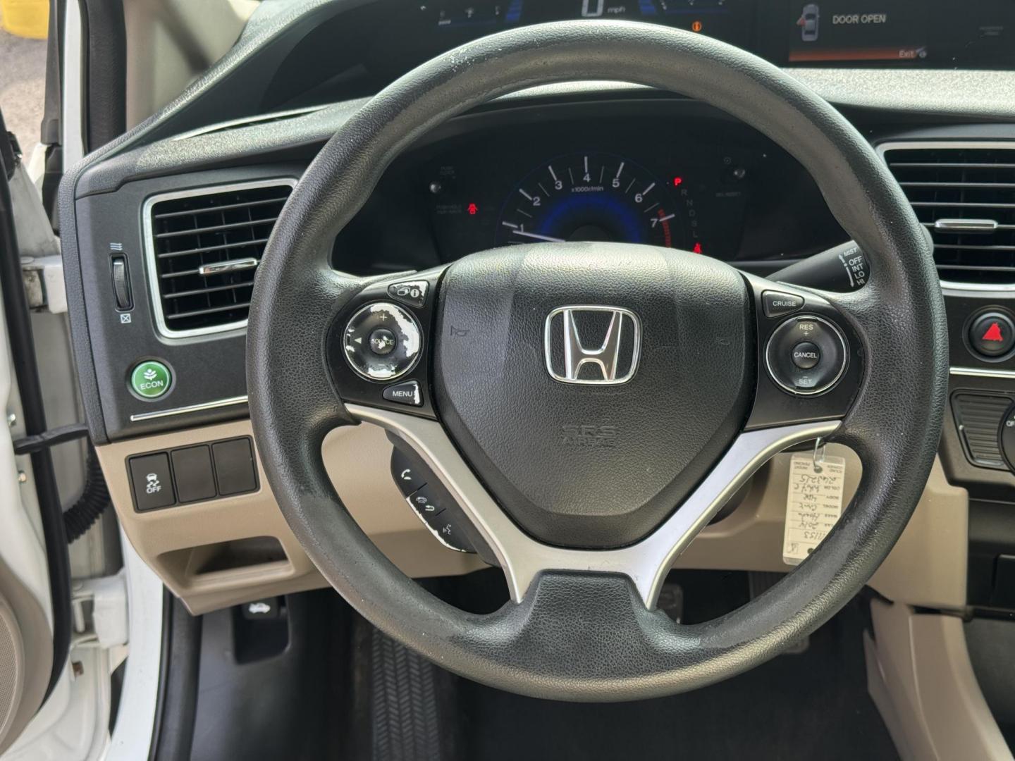 2014 White Honda Civic (19XFB2F55EE) with an 4-Cyl, i-VTEC, 1.8 Liter engine, Automatic, CVT transmission, located at 8008 Warden Rd, Sherwood, AR, 72120, (501) 801-6100, 34.830078, -92.186684 - Photo#14