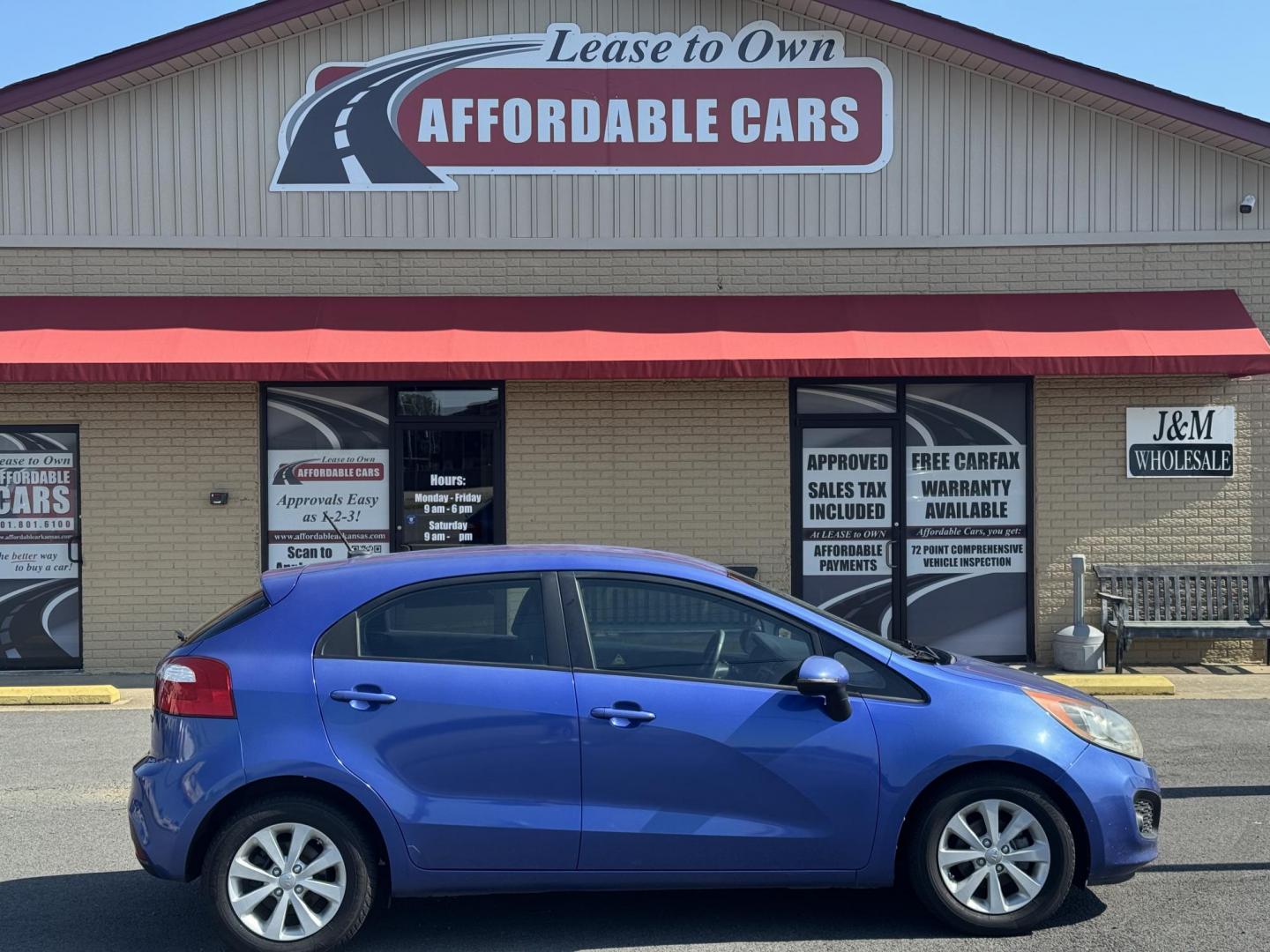 2012 Blue Kia Rio (KNADN5A34C6) with an 4-Cyl, 1.6 Liter engine, Automatic, 6-Spd w/Overdrive transmission, located at 8008 Warden Rd, Sherwood, AR, 72120, (501) 801-6100, 34.830078, -92.186684 - Photo#0