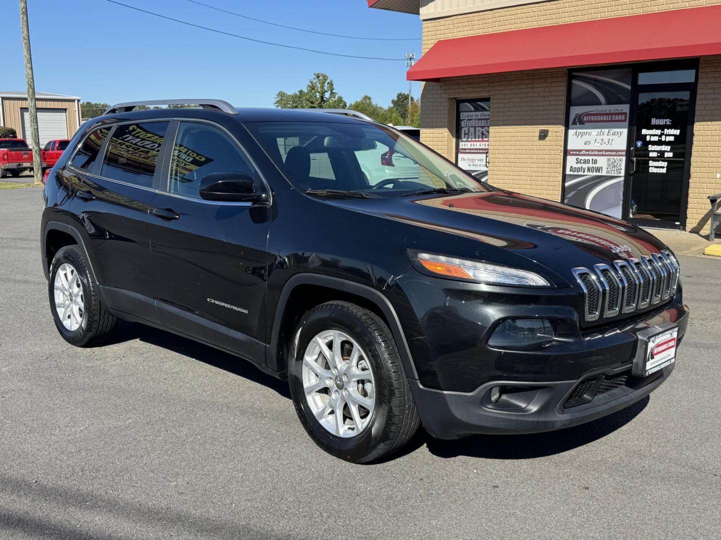 2014 Black Jeep Cherokee (1C4PJMCS1EW) with an V6, 3.2 Liter engine, Automatic, 9-Spd transmission, located at 8008 Warden Rd, Sherwood, AR, 72120, (501) 801-6100, 34.830078, -92.186684 - Photo#1