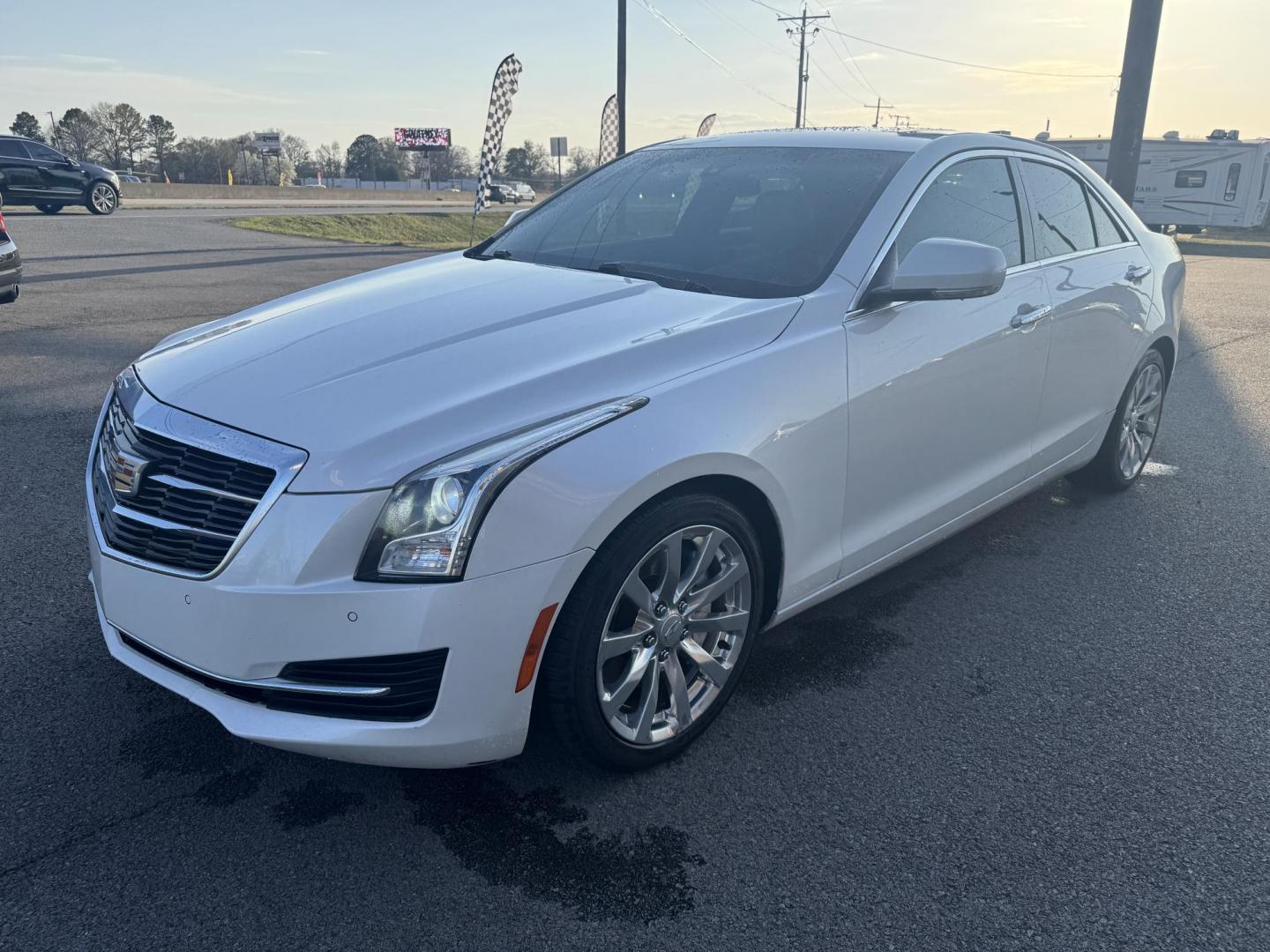 2017 White Cadillac ATS (1G6AB5RX4H0) with an 4-Cyl, Turbo, 2.0 Liter engine, Automatic, 8-Spd transmission, located at 8008 Warden Rd, Sherwood, AR, 72120, (501) 801-6100, 34.830078, -92.186684 - Photo#3