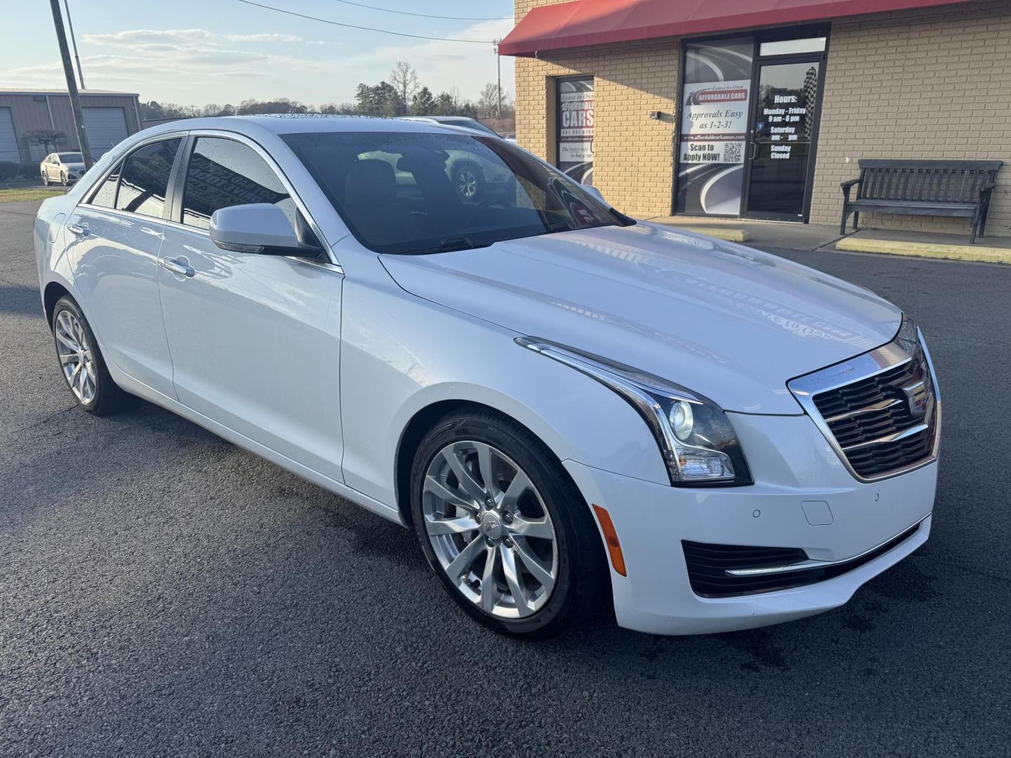 2017 White Cadillac ATS (1G6AB5RX4H0) with an 4-Cyl, Turbo, 2.0 Liter engine, Automatic, 8-Spd transmission, located at 8008 Warden Rd, Sherwood, AR, 72120, (501) 801-6100, 34.830078, -92.186684 - Photo#1